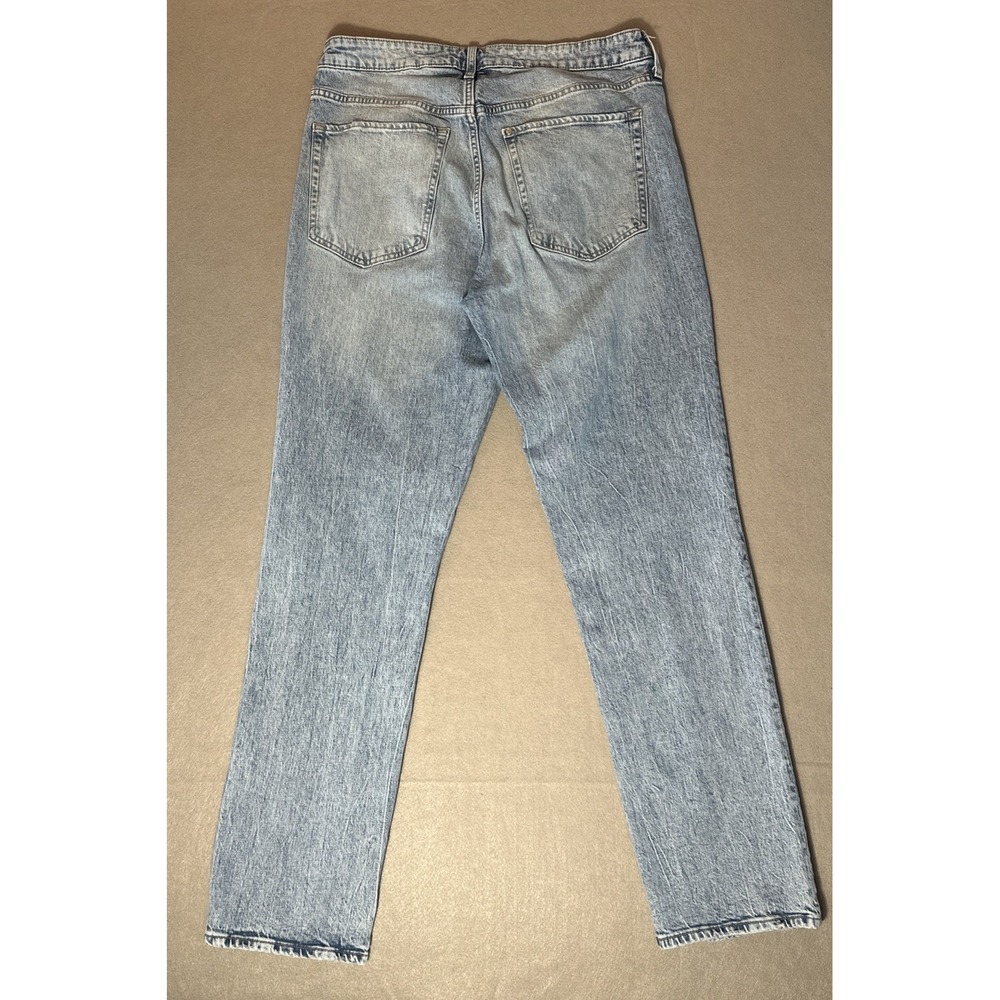 H&M Distressed Acid Wash Denim Jeans Slim Straight Size 12 - Picture 6 of 6